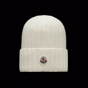 Moncler White Wool Beanie